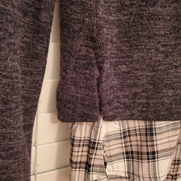 Downeast Layered Sweatshirt Top w/ Zippered Back - S - Picture 2 of 6